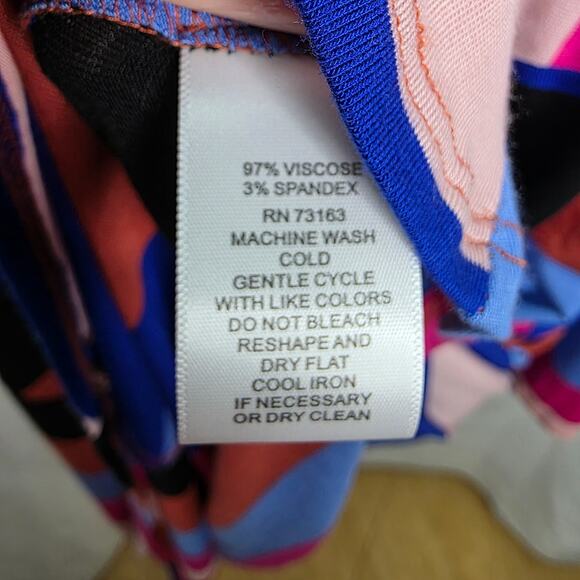 Spense Multi Color Striped Long Sleeve Round Neck A Line Women's Dress Sz XL New - Picture 9 of 14